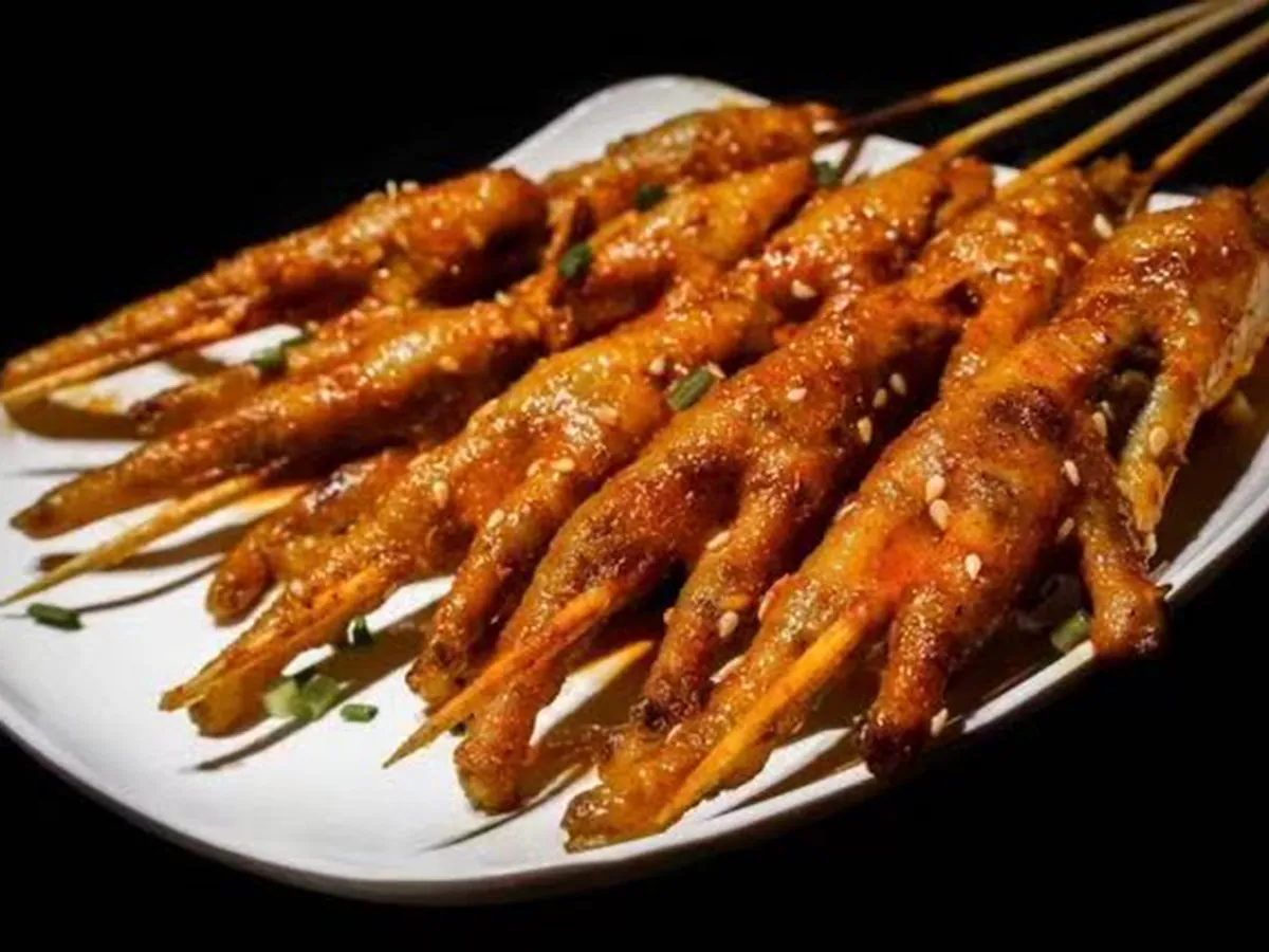 classic charred chicken feet at Gourd Bro BBQ，a Barbecue Restaurant in City of Industry